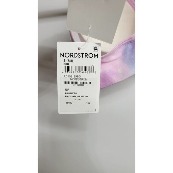 NORDSTROM  Girls S (7/8) PINK LAVENDER TIE DYE Bra - Picture 2 of 3